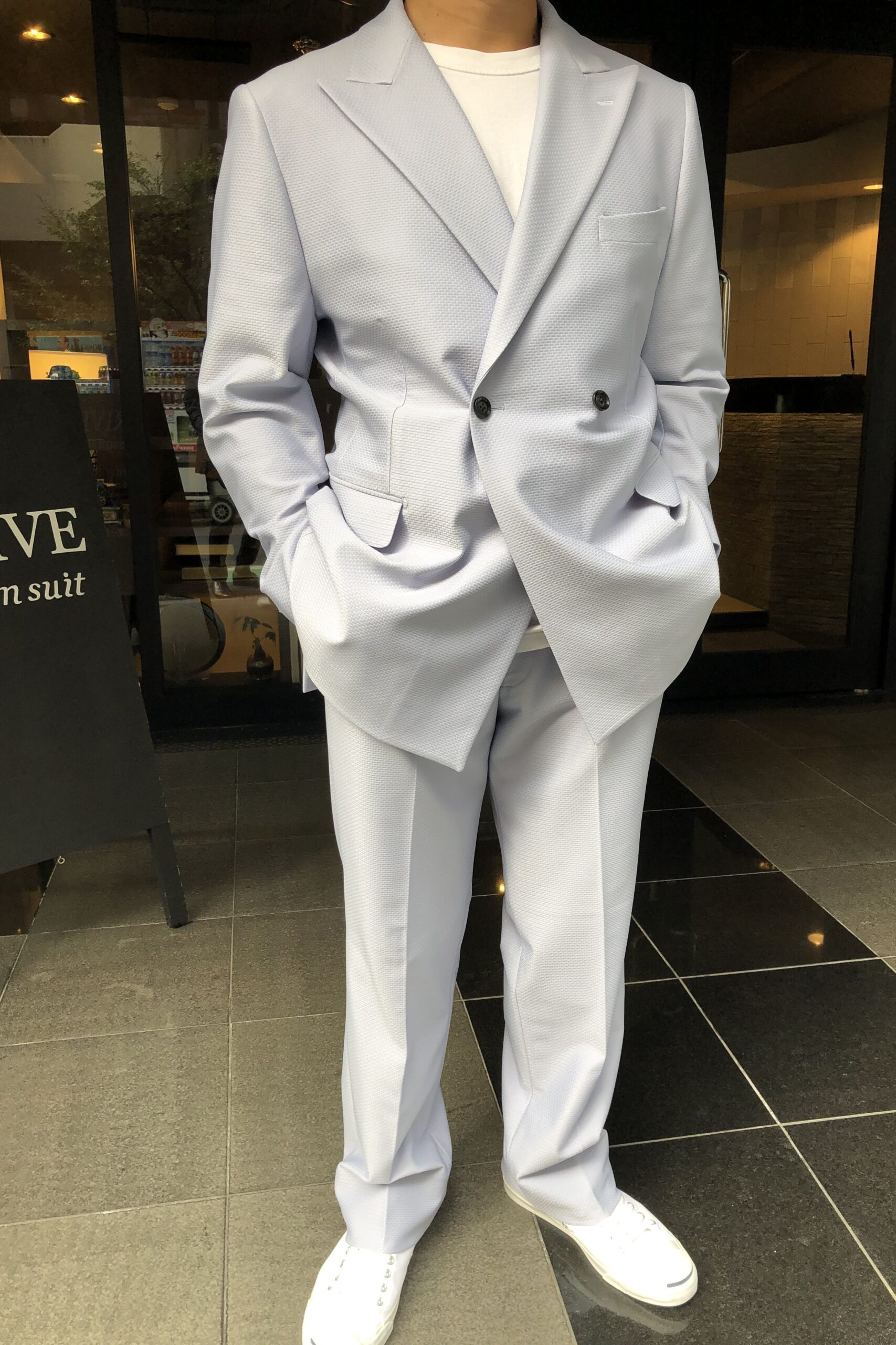 成人式スーツ　お客様スーツ　オーダースーツ　グレースーツ