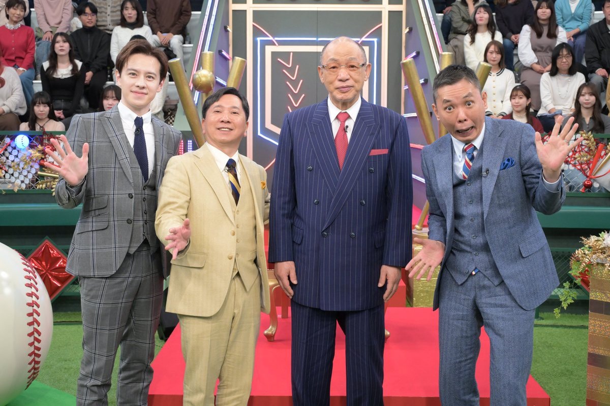 プロ野球総選挙 ウエンツ瑛士 チェックスーツ グレースーツ