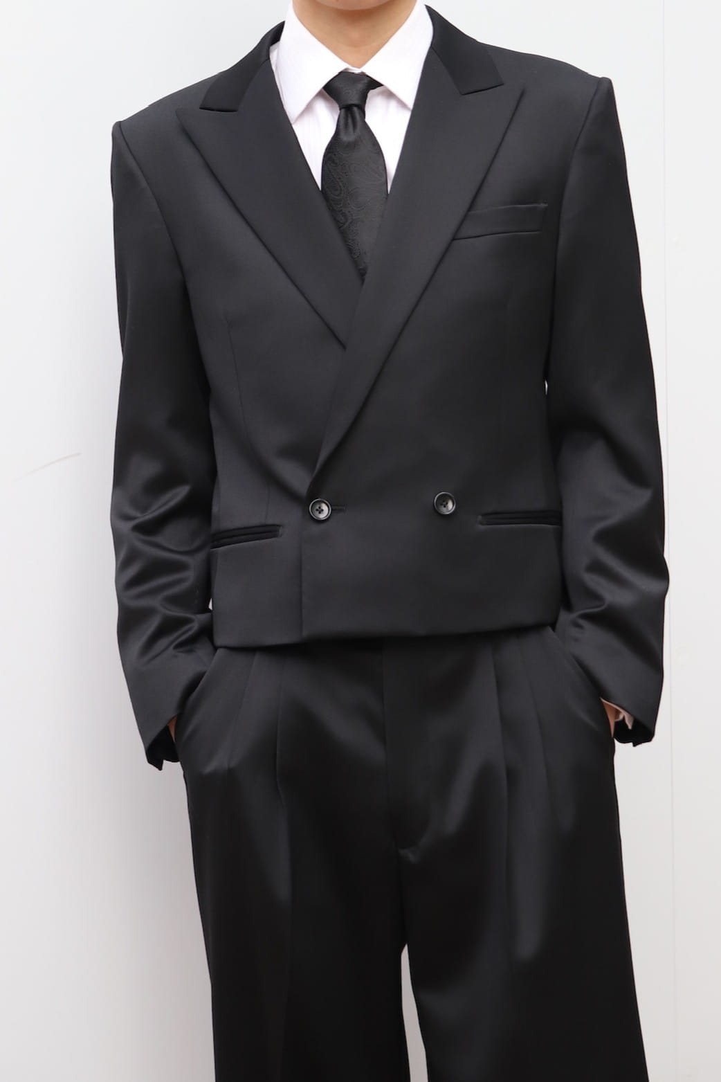 平野紫耀　再現スーツ　ブラックスーツ　黒スーツ　ショートジャケット