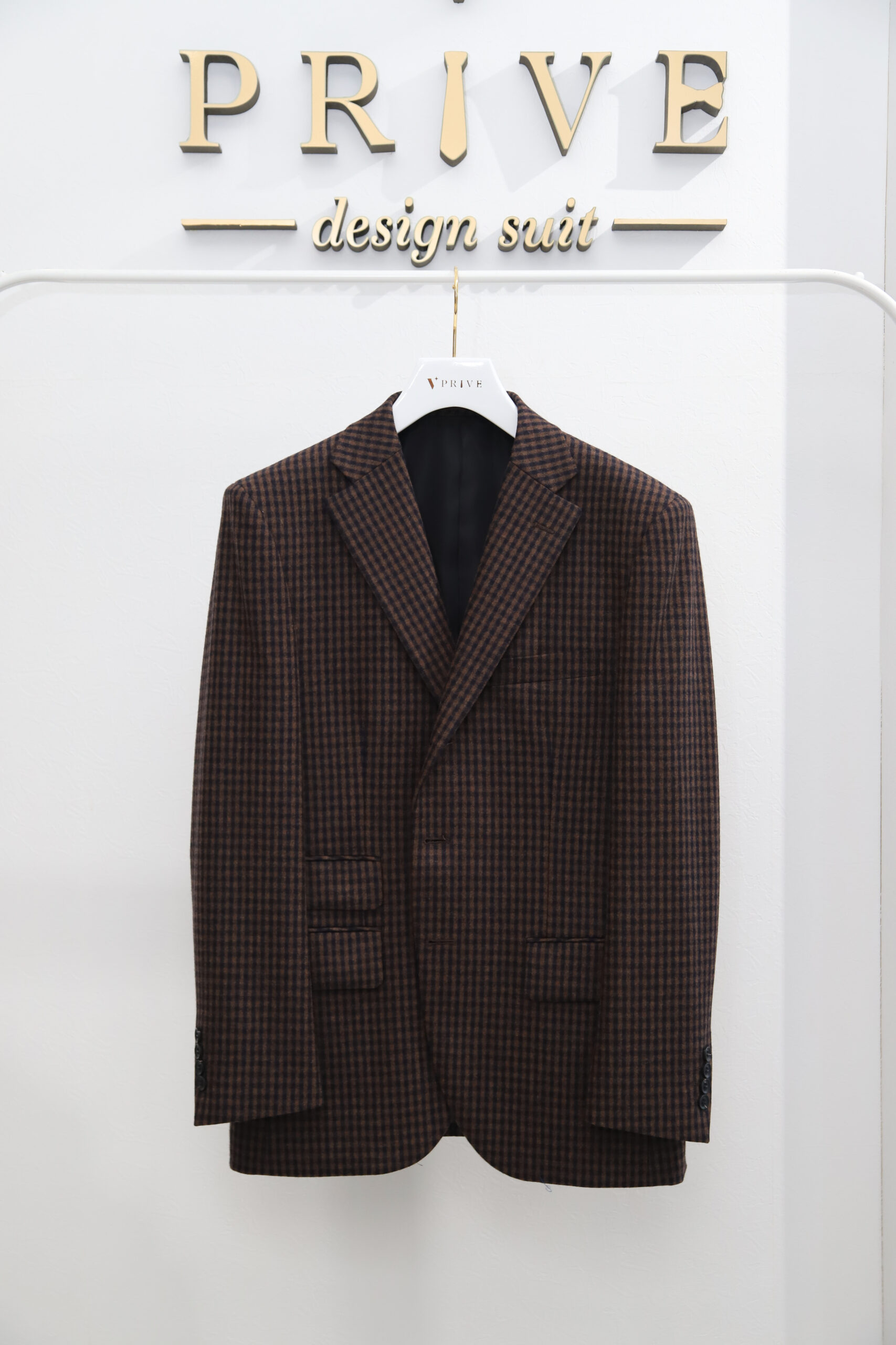 フランネルチェックジャケット　ブラウンチェックジャケット　ジャケパン