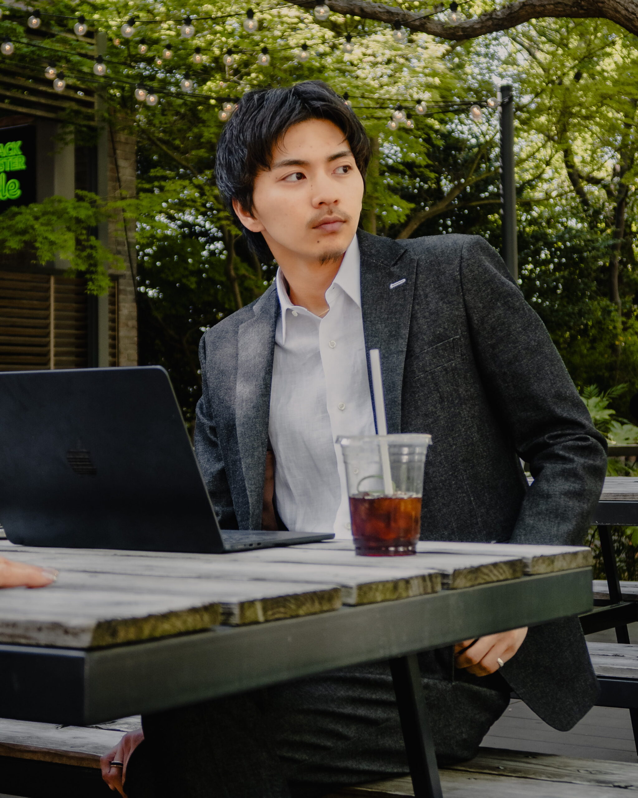 ブラックスーツ　ブラックセットアップ　デニムスーツ　デニムセットアップ　